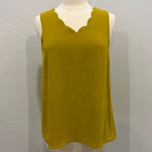 Scalloped sleeveless top